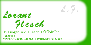 lorant flesch business card